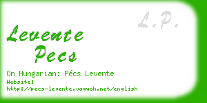 levente pecs business card