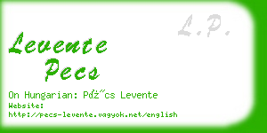 levente pecs business card